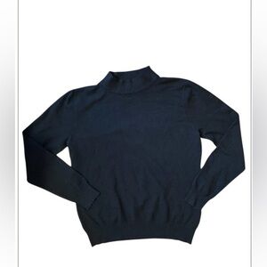 Milano Womens Black Sweater with puffy sleeves Rayon blend